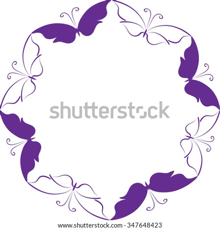 Download Butterfly Circle Border Stock Vector (Royalty Free ...