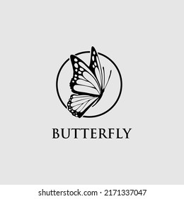 Butterfly Circle Modern Logo Stock Vector (royalty Free) 2171337047 