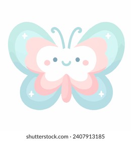 butterfly clipart with pastel colors