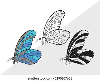 Butterfly Clipart Svg Printable Vector Illustration Stock Vector ...