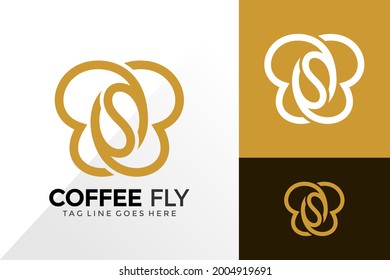 Butterfly and Coffee Logo Design, Brand Identity Logos Designs Vector Illustration Template