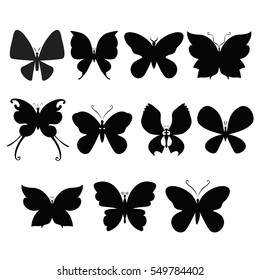 butterfly collage isolated on white