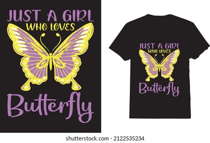 Butterfly Collection Nur ein Mädchen, das Schmetterlinge liebt Geschenk T-Shirt
