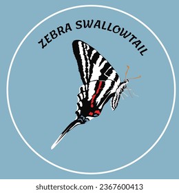 Butterfly collection, vector illustration art