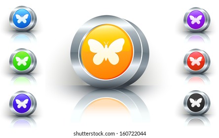 Butterfly Color Button Set