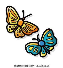 butterfly color doodle