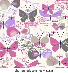 Butterfly color pattern. Vector illustration 