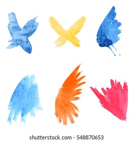 butterfly colored print splash collection set