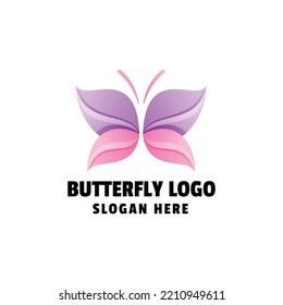 Butterfly Colorful Gradient Icon Logo
