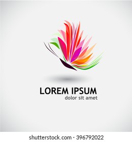 Butterfly colorful logo. Vector