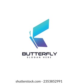Butterfly Colorful Modern Logo Design