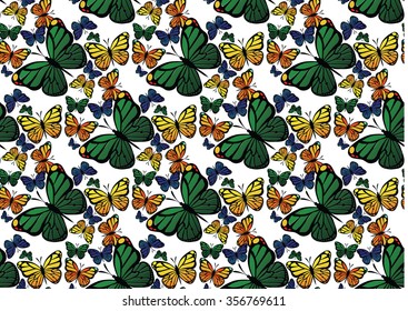 Butterfly colorful pattern. Vector