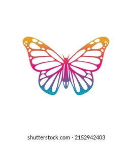 butterfly colorful vector logo template illustration.This logo suitable for business