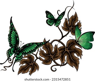 Butterfly with colorful wings. Vector illustration design