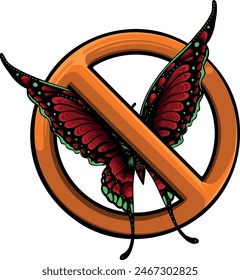 Butterfly with colorful wings. Vector illustration design