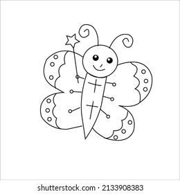 Butterfly Coloring Page For Kids 