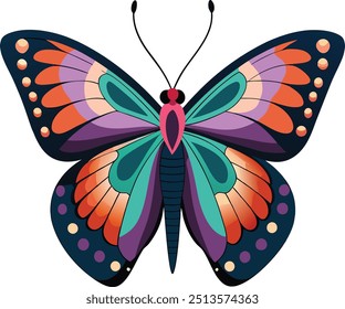 Butterfly colourful illustration vector art