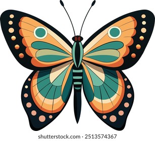 Butterfly colourful illustration vector art