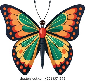 Butterfly colourful illustration vector art