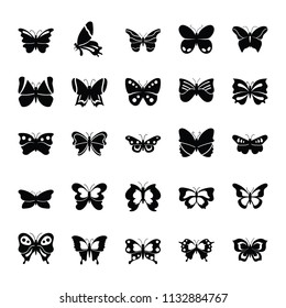 Butterfly Common Species Glyph Icons