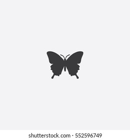 Butterfly con silhouette vector illustration