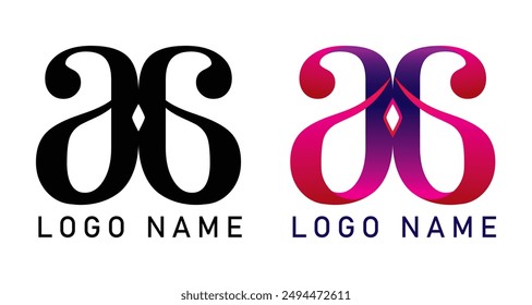 Diseño de logotipo de concepto de mariposa, "a" icono de marca, logotipo de tipografía