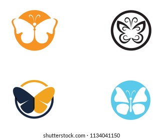 Butterfly conceptual colorful icon. Logo. Vector illustration

