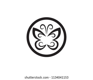 Butterfly conceptual colorful icon. Logo. Vector illustration

