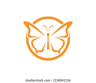 Butterfly conceptual colorful icon. Logo. Vector illustration

