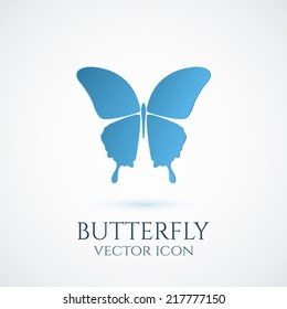 Butterfly conceptual icon. Logo. Vector illustration