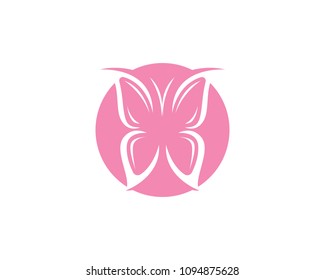 Butterfly conceptual simple, colorful icon. Logo. Vector illustration

