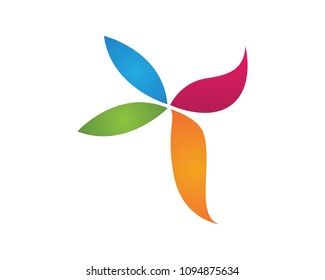 Butterfly conceptual simple, colorful icon. Logo. Vector illustration
