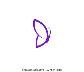 Butterfly conceptual simple, colorful icon. Logo. Vector illustration