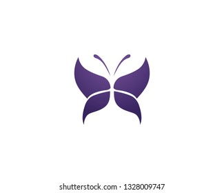 Butterfly conceptual simple, colorful icon. Logo. Vector illustration
