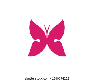 Butterfly conceptual simple, colorful icon. Logo. Vector illustration
