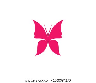 Butterfly conceptual simple, colorful icon. Logo. Vector illustration
