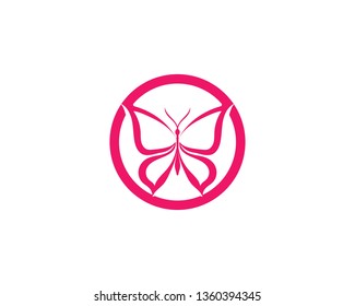 Butterfly conceptual simple, colorful icon. Logo. Vector illustration
