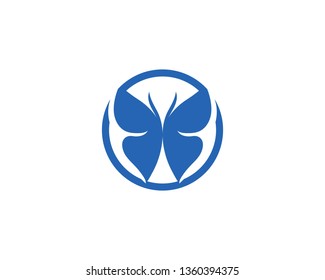 Butterfly conceptual simple, colorful icon. Logo. Vector illustration
