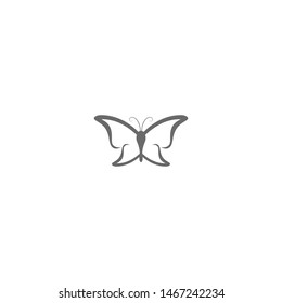Butterfly conceptual simple, colorful icon. Logo. Vector illustration