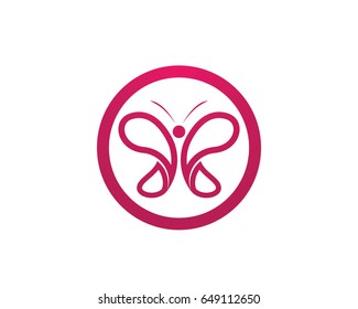 Butterfly conceptual simple, colorful icon logo
