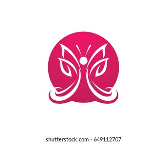 Butterfly conceptual simple, colorful icon logo
