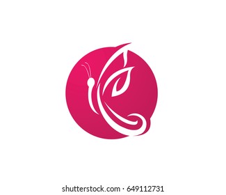 Butterfly conceptual simple, colorful icon logo

