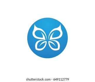Butterfly conceptual simple, colorful icon logo
