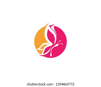 Butterfly conceptual simple colorful  Logo Vector 