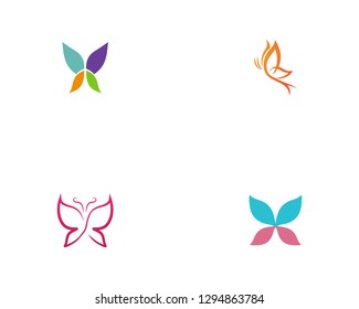 Butterfly conceptual simple colorful  Logo Vector 