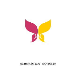 Butterfly conceptual simple colorful  Logo Vector 