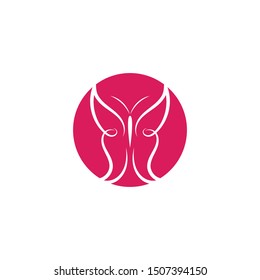 Butterfly conceptual simple colorful Logo Vector