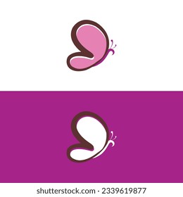 Butterfly conceptual simple icon. Logo. Vector illustration,butterfly logo vector template,Big butterfly icon. Simple illustration of big butterfly vector.