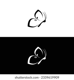 Butterfly conceptual simple icon. Logo. Vector illustration,butterfly logo vector template,Big butterfly icon. Simple illustration of big butterfly vector.