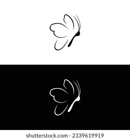 Butterfly conceptual simple icon. Logo. Vector illustration,butterfly logo vector template,Big butterfly icon. Simple illustration of big butterfly vector.